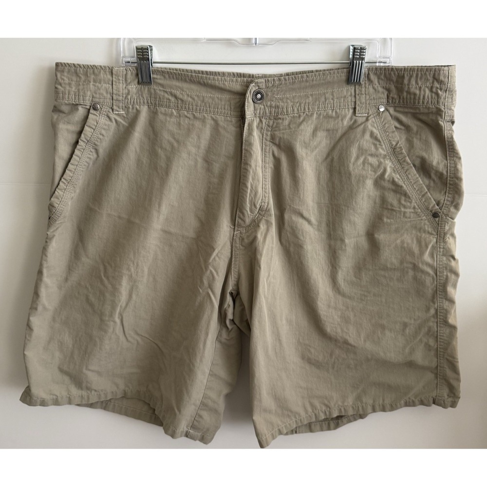 Kuhl‎ Shorts Men's Size 40 Khaki Cotton Nylon Stretch 10.5" Inseam Lightweight
